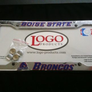Boise State University , Chrome Plastic License Plate Frame, Broncos-0
