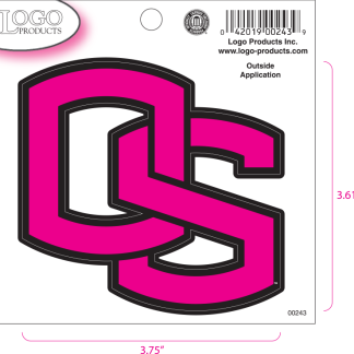 Oregon State University - Sticker - Small - OS - Pink-0