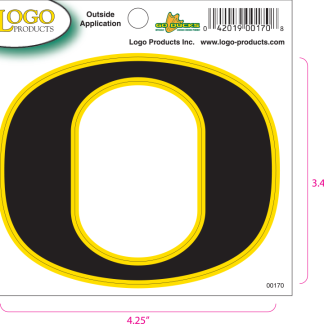 University of Oregon - Sticker - Small - O - Black and Yellow-0