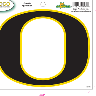 University of Oregon - Sticker - Medium - O - Black and Yellow-0