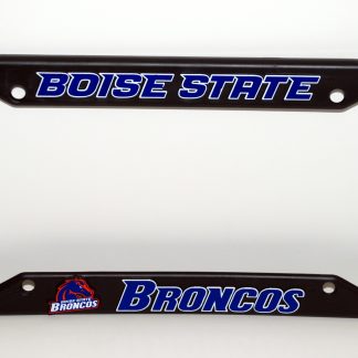 Boise State University, Black Plastic License Plate Frame, Boise State Broncos-0