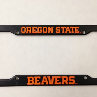 Oregon State University, Black Plastic License Plate Frame, Oregon State Beavers-0