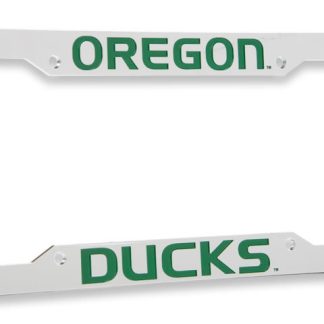 University of Oregon, Chrome Plastic License Plate Frame, Oregon Ducks-0