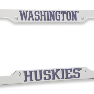 University of Washington , Chrome Plastic License Plate Frame, Washington Huskies-0