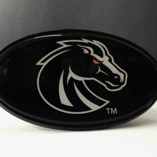 Boise State University - Hitch Cover - Snap Cap - Black with Chrome Logo-0
