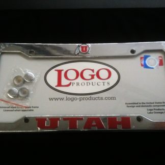 University of Utah , Chrome Plastic License Plate Frame, Utah Utes-0