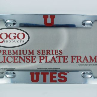 University of Utah, Die-Cast Chrome License Plate Frame, Premium Series-0
