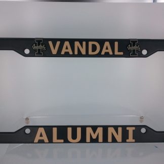 University of Idaho, Black Plastic License Plate Frame, Alumni-0
