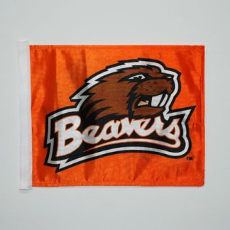Oregon State University - Car Flag - Orange with Beaver Logo-0
