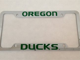 Deluxe Chrome License Plate Frame, "Oregon Ducks"-0