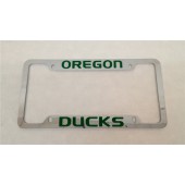 Deluxe Chrome License Plate Frame,  "Oregon Ducks"